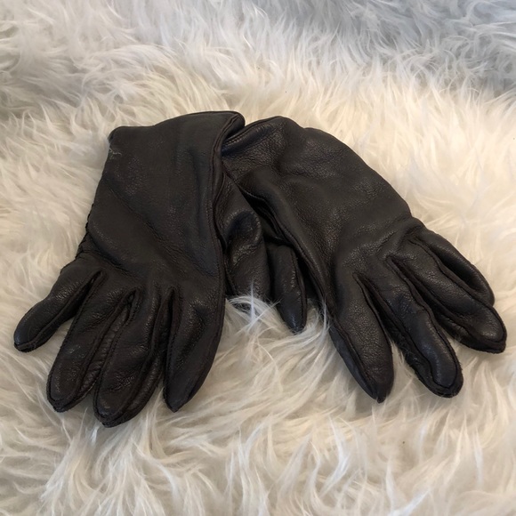 Original UGG brown leather & wool gloves XL - Picture 2 of 6